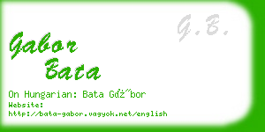 gabor bata business card